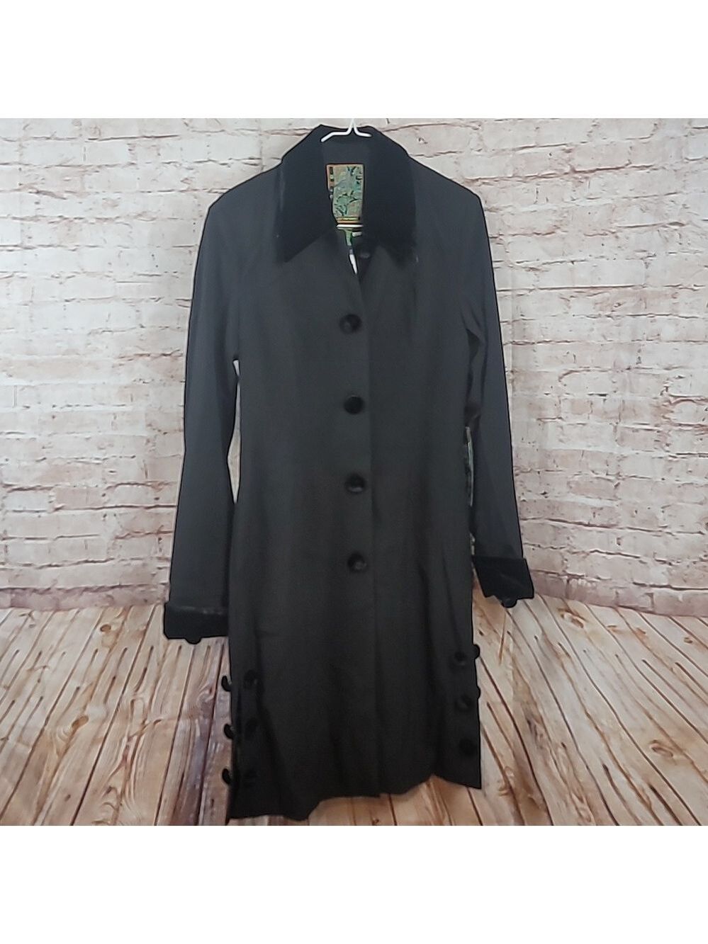 2oh 2 old hippies threads black trench coat nwt Women's small